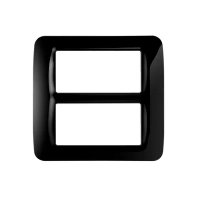 Placa ornament TOP SYSTEM - tehnopolimer gloss finish - 8 module(4+4 OVERLAPPING) - TONER BLACK - SYSTEM