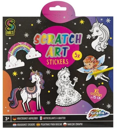Autocolante pentru zgâriere Grafix - Unicorn, 5 bucăți