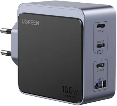 Încărcător Ugreen - X565, USB-A/C, GaN, 100W, gri