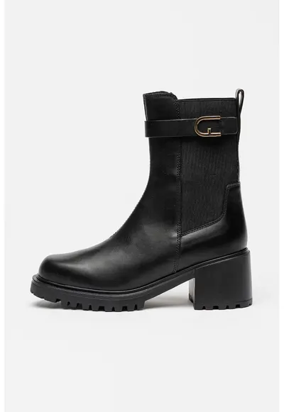 Ghete Chelsea din piele Urban Chic - Negru
