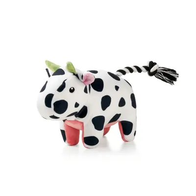 Jucărie pentru câini Max & Molly Huggles Văcuța Claire: 26 x 19 cm, cu squeaker