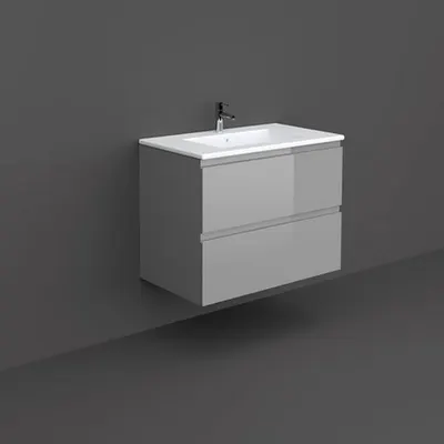 Mobilier suspendat incastrabil pentru lavoar, Joy, 80 cm gri, Rak