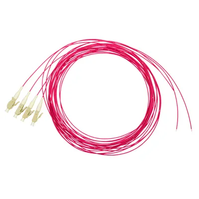Pigtail LC, 50/125µm OM4, 2m, Easy Strip, Violet,4buc