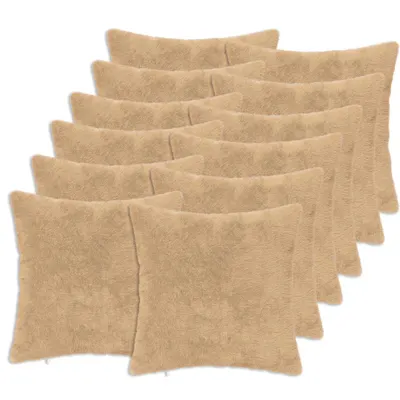 vidaXL Husă pentru pernă 12 buc. HEERLEN Crem 45 x 45 cm
