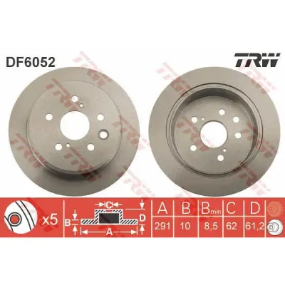 Disc frana TRW DF6052