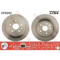 Disc frana TRW DF6052