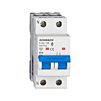 Intreruptor automat modular MCB, AMPARO 6kA, C 32A, 1P+N