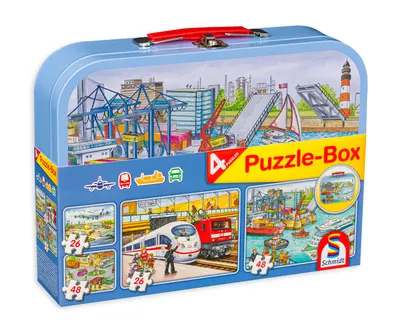 Puzzle Schmidt 4 în 1 - Vehicule