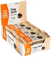 Flap Jack Oat Bar, biscuiți cu cremă, 12 buc, Born Winner