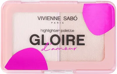 Vivienne Sabó Highlighter Duo Gloire d'Amour, 01 Tour Eiffel Soft Rose, 6 g