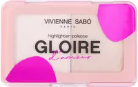 Vivienne Sabó Highlighter Duo Gloire d'Amour, 01 Tour Eiffel Soft Rose, 6 g