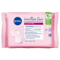 Servetele demachiante micelare Rose Care Cleansing, 25 bucati, Nivea