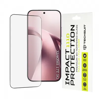 Folie de protectie Ecran Techsuit pentru Xiaomi 17T, Sticla Securizata, Full Glue, 111D, Neagra