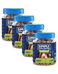 SIMPLY FROM NATURE Smart Bites Snack cu iepure pentru caini 4x130 g