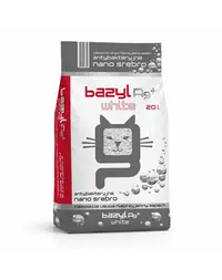 BAZYL Ag+ Compact White 20 L nisip pentru pisici cu nano-argint