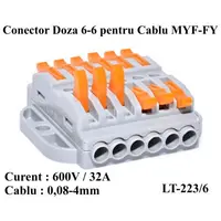 Conector Doza Pentru Cablu 6-6 LT-223/6, ElectroAZ Engros