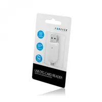 Cititor Card USB / microUSB Forever, SD - microSD, Alb