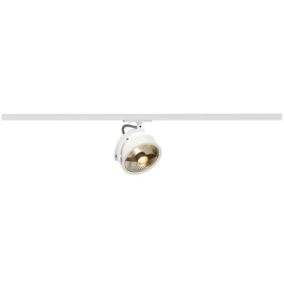 Iluminat decorativ pe sina, Kalu TRACK Senile GU10, pata alba pentru 240V pista 1 faza, QPAR111, alb, inclusiv. adaptor 1 faza