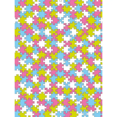 Hârtie decopatch- Puzzle multicolor