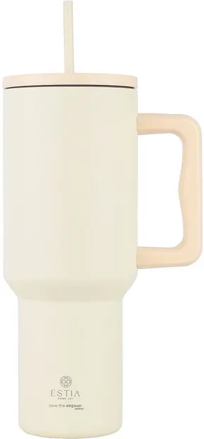Cana termos Estia Save the Aegean - Lily White, 1200 ml