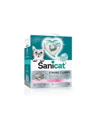 SANICAT Strong Clumps 6 L nisip litiera din bentonita, alb