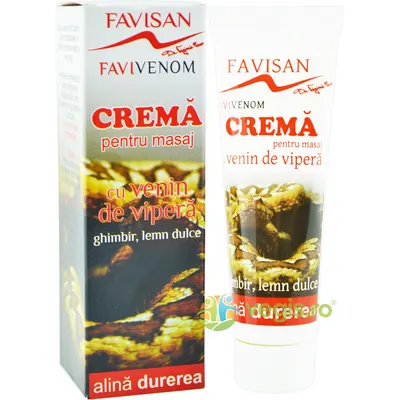 Crema pentru Masaj cu Venin de Vipera si Ghimbir Favivenom 50ml