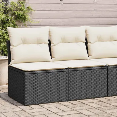 Gossi set mobilier de gradina cu perne, 4 piese poliratan/lemn acacia