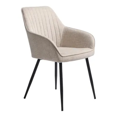 Scaun de sufragerie bej cu cotiere tapițat Nolan – Unique Furniture