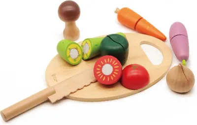 Set produse de taiat Classic World - Legume de taiat, din lemn