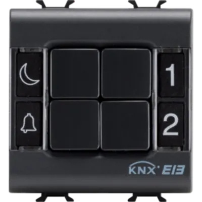 Push-Button Panel - Easy - 4 Canale - 2 Module - Negru - Chorus