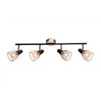 Lustra 4xe14 Ambix Negru/cupru