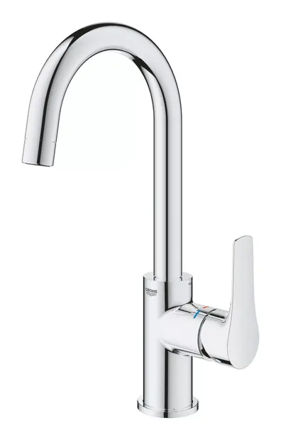 Baterie lavoar Grohe Eurosmart 23537003, marimea L, pivotanta, monocomanda, cartus ceramic, ventil cu tija, Crom lucios