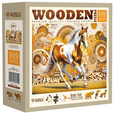 Puzzle din lemn Wooden City din 505 piese - Cal