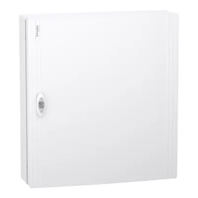 PrismaSet XS, Cofret cu montaj aparent, 3x24 Module, material plastic, usa plina alba, cu 1 bloc terminal