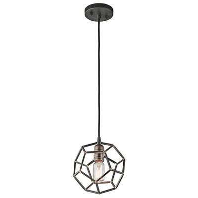 Lampa suspendata Rocklyn 1 Light Mini Pendant Raw Steel