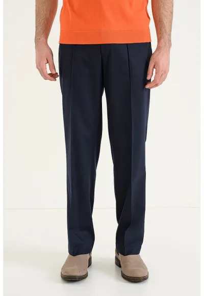 Pantaloi Chino cu croiala dreapta Denton - Bleumarin