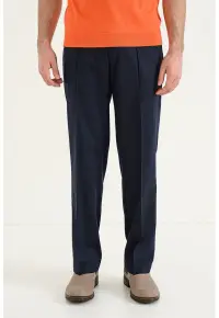Pantaloi Chino cu croiala dreapta Denton - Bleumarin