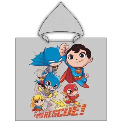 Poncho cu gluga SunCity Batman DC Heroes Unite 55x110 cm Fast Dry AMY988426