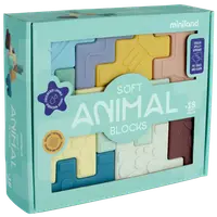 Jucarie educativa cuburi moi pentru toddleri, Animalute
