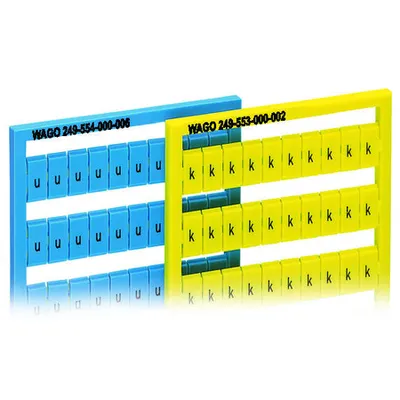 WSB marking card; as card; MARKED; k/l (each 50); not stretchable; Horizontal marking; snap-on type; yellow
