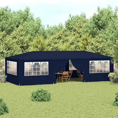 vidaXL Cort de petrecere profesional cu pereți albastru 4x9 m 90 g/m²