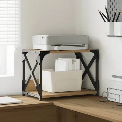 vidaXL Suport pentru imprimantă Stejar Artizanal 44 x 26 x 31.5 cm