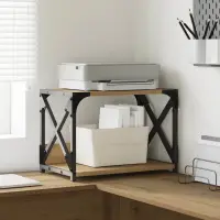 vidaXL Suport pentru imprimantă Stejar Artizanal 44 x 26 x 31.5 cm