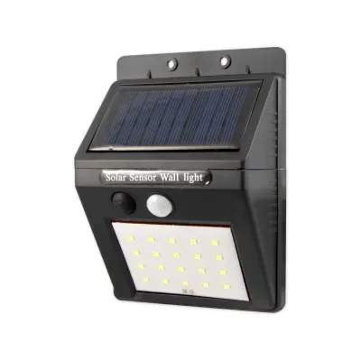 Lampa solara LED, 20 becuri SMD, senzor crepuscular si de miscare, 3W, 200 lm, carcasa ABS