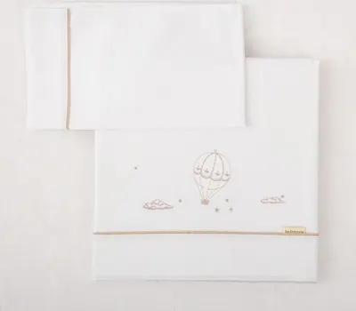 Set de cearșafuri pentru bebeluși Bimbidreams - Noe, 3 piese, 50 x 80 cm