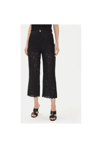 Pantaloni dama - 303920081 - Viscoza - Negru - Negru