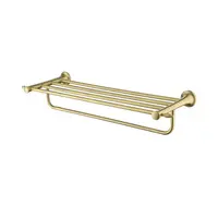 Suport prosop baie FDesign Lacrima, 60 cm, bronz periat