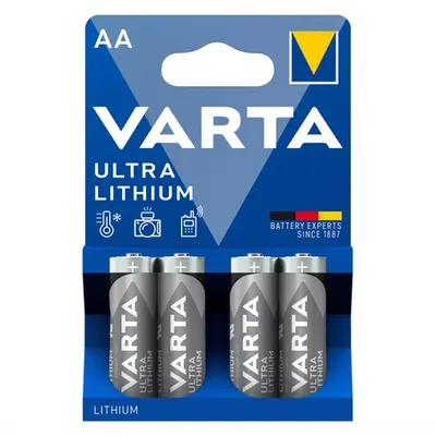 Baterii litiu AA R6, Blister 4 Buc. Varta