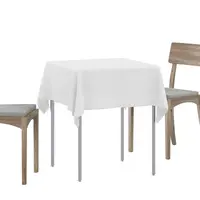 vidaXL Țesătură pentru masă 5 buc. Alb 140 x 140 cm Poliester