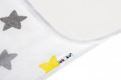 Paturica impermeabila pentru schimbat scutece Akuku 50x70cm Stars, suprafata din bumbac terry
